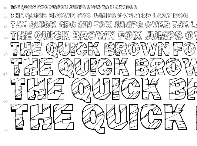 Broken Fluid font waterfall